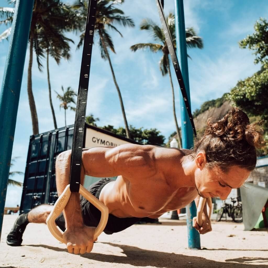 "TRINGS" Calisthenics Rings Set With Straps, Door Anchor and Bag