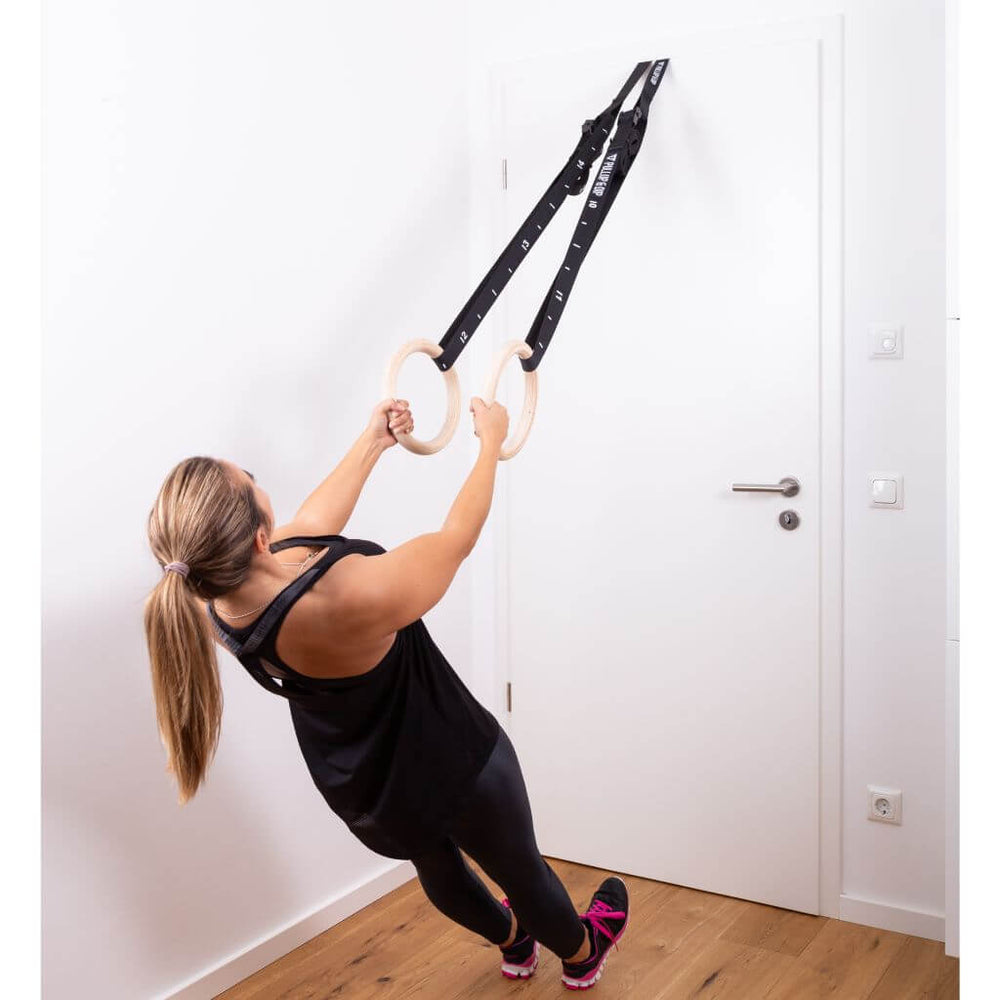 Gym rings straps made of nylon with quick release buckles