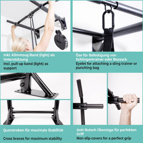 [B-Good] Wall Mounted Pull-Up Bar incl. Pull-Up Band And Screws, 2nd Choice Product