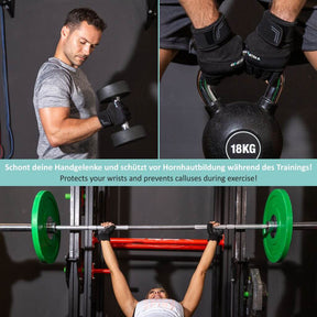 Weightlifting Gloves with Wrist Wraps for Men and Women