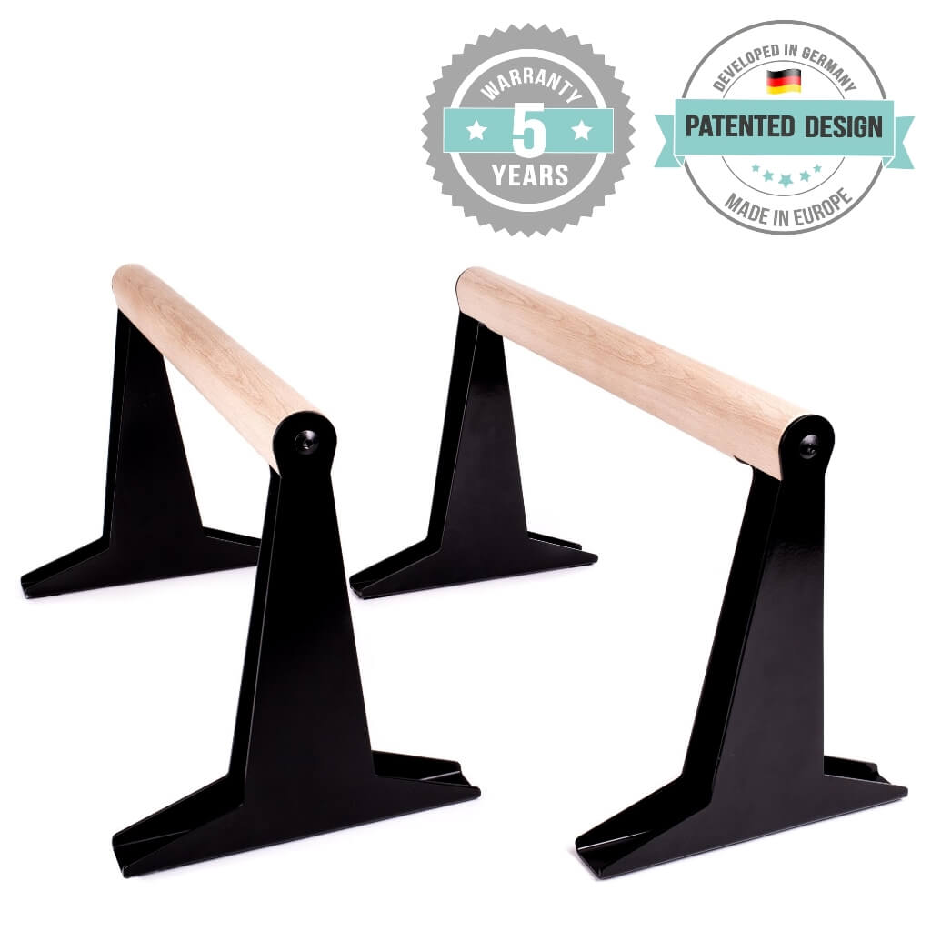 [B-Good] Wooden Parallettes With Ergonomic Wooden Handle - Low Or Medium Version