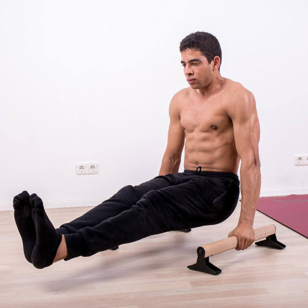 Wooden Parallettes With Ergonomic Handle - Low & Medium Parallettes