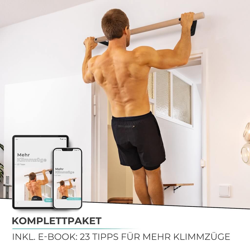 Wooden Pull-up Bar for Wall Mounting above Door Frame