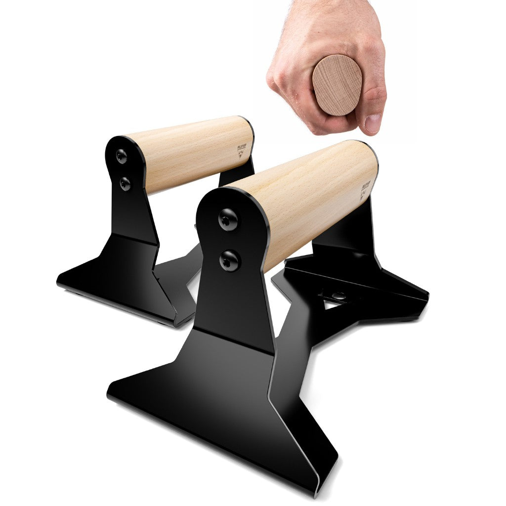 Push-Up Bars With Ergonomical Wooden Handle - Premium Push-Up Stands For Push-Ups And Handstand