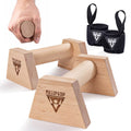 Wooden Push-up Handles incl. Wrist Wraps